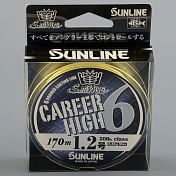Шнур плетёный Sunline Career High 6 HG 170m Yellow #1.2 20lb
