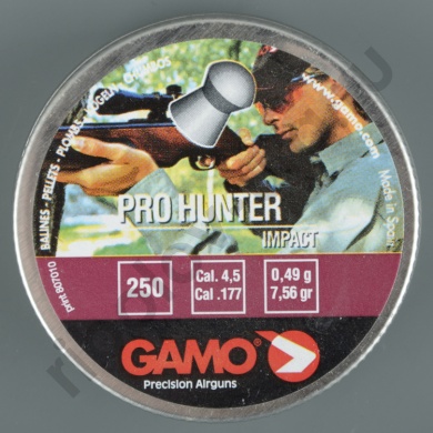 Пуля пневмат. Gamo Pro-Hunter кал.4,5мм 0,49гр (уп./250шт)