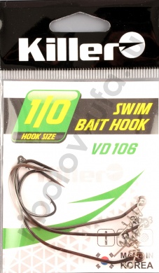Офсетный крючок Killer Swim bait hook VD-106 № 1/0