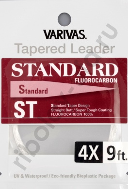 Подлесок конусный флюорокарбон Varivas Tapered Leader Standard Fluorocarbon  9 ft 4X