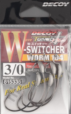 Офсетные крючки Decoy W-switcher Worm104  №3/0 (5шт/уп)
