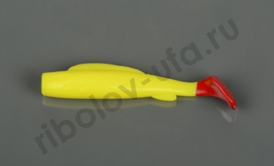 Силиконовая приманка Allvega Bite Fighter Float 8см  4.9гр. (4 шт) цвет solid yellow RT