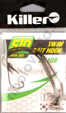 Офсетный крючок Killer Swim bait hook VD-106 № 5/0