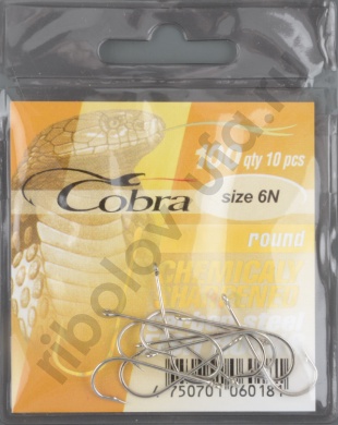 Одинарные крючки Cobra ROUND сер.100 разм.006