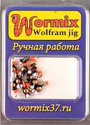 Мормышка Wormix точеная вольфрамовая Таблетка d=3 с медной коронкой арт. 3053