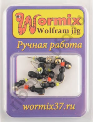Мормышка Wormix точеная вольфрамовая Муравей d=3 с золотой коронкой арт. 3141