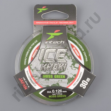 Леска Intech Ice Khaki 30м 0,165мм 2.3кг moss green