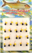 Мормышка Мир Вольфрама Дробь сырный кубик подвесной д. 4 мм черный