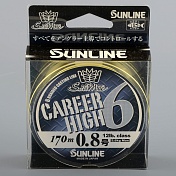 Шнур плетёный Sunline Career High 6 HG 170m Yellow #0.8 12lb