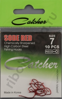 Одинарные крючки Catcher Sode Red № 7