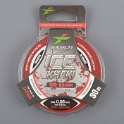 Леска Intech Ice Khaki 30м 0,148мм 1.9кг red-brown