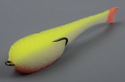 Рыбка поролоновая Leader 80мм цв.бело-лимонный UV #18