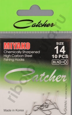Одинарные крючки Catcher Miyako № 14