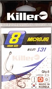 Одинарные крючки Killer Micro Jig S-31 № 8