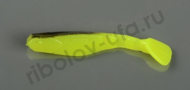 Силиконовая приманка Manns Flipper-90 лимонный с черной спиной (20 шт/уп) 90-39