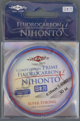 Леска Mikado Nihonto Fluorocarbon Prime 0.28 мм, 30м