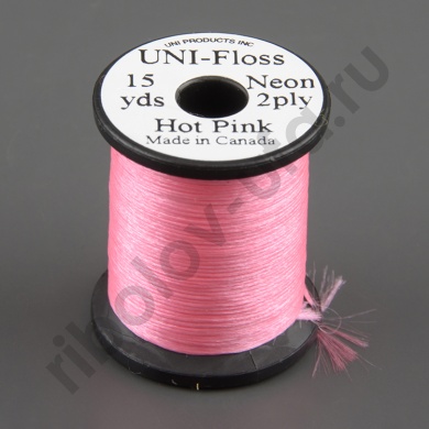 Шелк искуственный Uni Floss Neon 15 y. Hot Pink