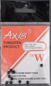 Вольфрамовые головки AXI S гранёные с вырезом, 2,5мм, чернёные (уп.10шт)