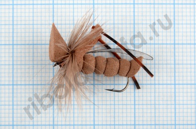 Мушка Кузнечик коричневый (1)