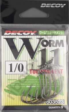 Офсетные крючки Decoy Tournament Worm11  №1/0 (9шт/уп)