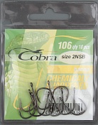 Одинарные крючки Cobra HANNA сер.106 разм.002