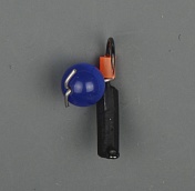 Мормышка Wormix точеная вольфрамовая Столбик d=1,5 с камнем Кошачий глаз (черный) арт. 332