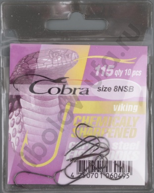 Одинарные крючки Cobra VIKING сер.115 разм.008