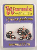 Мормышка Wormix точеная вольфрамовая Таблетка d=4 с серебряной коронкой арт. 3062