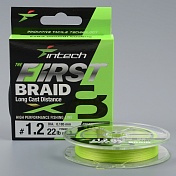 Шнур плетёный Intech First Braid X8 Green 100м, 0.185мм, 9.99кг 22lb #1.2