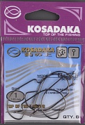 Офсетные крючки Kosadaka B-Soi Worm BN №1 T-0.83 mm L-38 mm