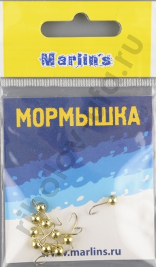 Мормышка литая Marlins Шар 4мм (0,36гр) кр. Crown золото 7000-203