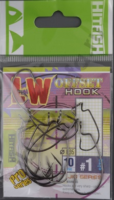 Офсетные крючки Hitfish LW offset hook 1