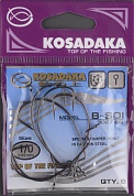 Офсетные крючки Kosadaka B-Soi Worm BN №1/0 T-0.83 mm L-42 mm