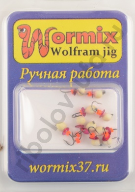 Мормышка Wormix точеная вольфрамовая Дробь d=2,5 с фосфором 0,2гр арт. 820