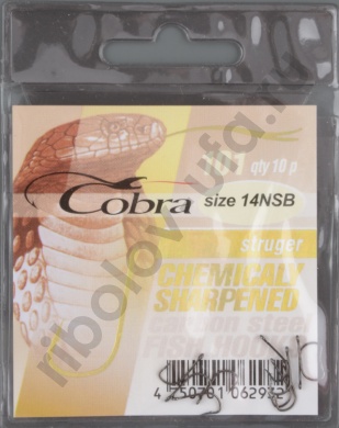 Одинарные крючки Cobra STRUGER сер.101 разм.014