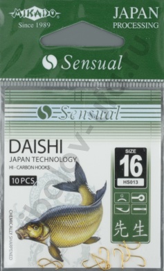Крючки Mikado - Sensual - Daishi № 16 Gold (с ушком) 