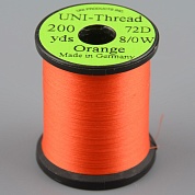 Монтажная нить UNI Thread 8/0 200y Orange (вощеная)