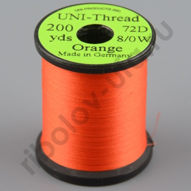 Монтажная нить UNI Thread 8/0 200y Orange (вощеная)
