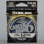 Шнур плетёный Sunline Career High 6 HG 170m Yellow #1.0 16lb