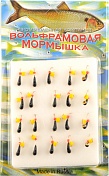 Мормышка Мир Вольфрама Уралка с коронкой сырный кубик подвесной д. 2.5 мм черная