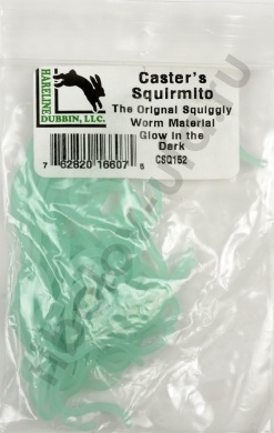 Черви Hareline Casters squirmito the original squiggly worm material  #152 Glow in the dark