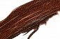 Половинка петушиного седло Whiting Silver Midge 1/2 Saddle Grizzly dyed Brown