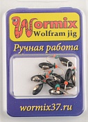 Мормышка Wormix точеная вольфрамовая Овсинка d=3 с серебряной коронкой арт. 5022