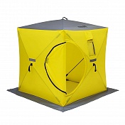 Палатка зимняя кубическая Helios 1.5x1.5 (4 желтый/1 серый)