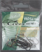 Одинарные крючки Cobra BAITHOLDER сер.1101 разм.004