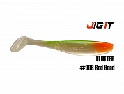 Силиконовая приманка Jig It Flutter 4,4in, 11см 7,8гр цв. 008 кальмар (5шт/уп)