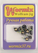 Мормышка Wormix точеная вольфрамовая Таблетка d=4 с золотой коронкой арт. 3061