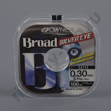 Леска Owner Broad Silver Eye 100м. (BR 0.37)