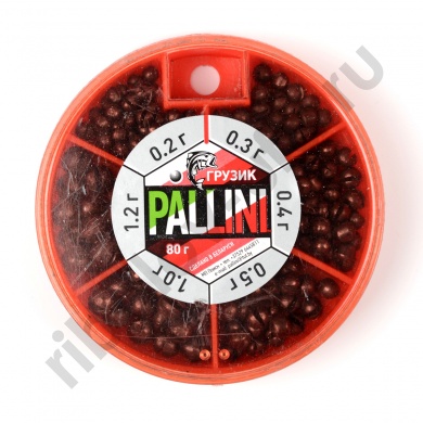 Набор свинцовых грузов Pallini 80гр: 0.2, 0.3, 0.4, 0.5, 1.0, 1.2 