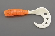 Силиконовая приманка Manns Lucky-60 морковный с белым хвостом (упак 20шт) 60-84